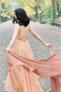 The Mall Central Park bride peach gown Leanne Marshall