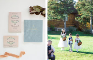 Alaska wedding invitations and flower girls