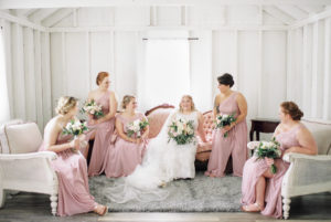 Snow Peak Farm wedding blush bridesmaids film photographer