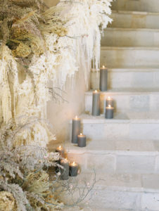 staircase candles flowers Idlewild Floral
