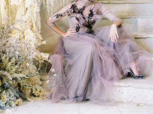 Chana Marelus lilac lavender wedding gown Bella Belle shoes