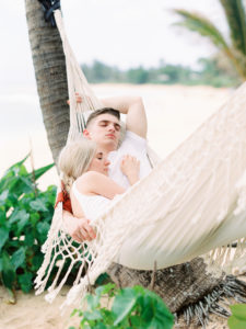 Hawaii lifestyle photoshoot hammock couple
