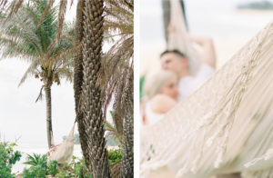 fringed hammock in Oahu couples photoshoot