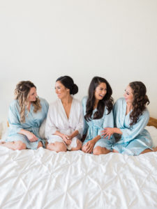 blue bridesmaids robes