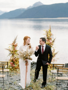 Alaska elopement ceremony