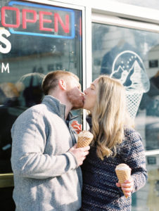 couple at Wild Scoops Ice Cream Anchorage Alaska