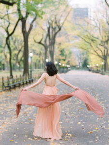 The Mall Central Park bride peach gown Leanne Marshall