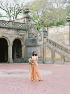 Bethesda Fountain wedding elopement Leanne Marshall Gown