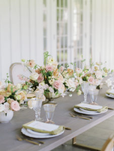 Designs by Hemingway wedding table french doors