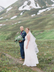 Hatcher Pass bride and groom