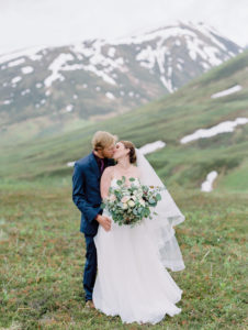 Alaska film photographer elopement in Hatcher Pass