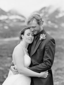 bride and groom Alaska elopement film photographer