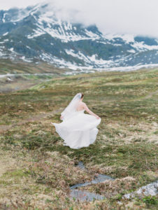 twirling bride in Hatcher Pass