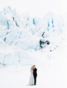 Alaska glacier wedding
